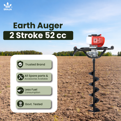 Sraja Earth Auger 52cc 2 Stroke Hole Digger