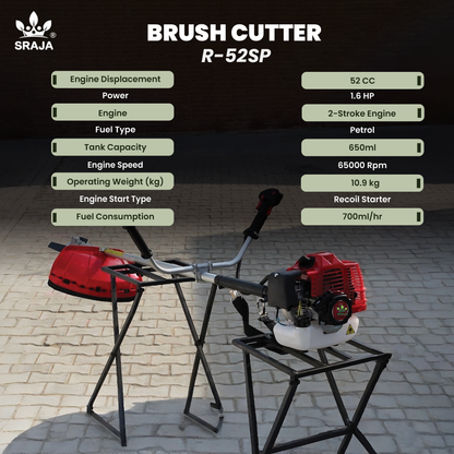 Sraja 52cc Side Pack Brush Cutter 2-Stroke