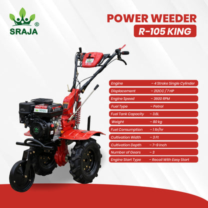 Sraja R-105 King 7HP Power Weeder