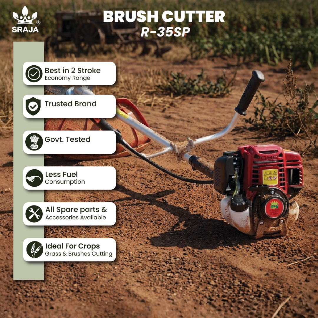 Sraja 35cc Side Pack Brush Cutter 2-Stroke