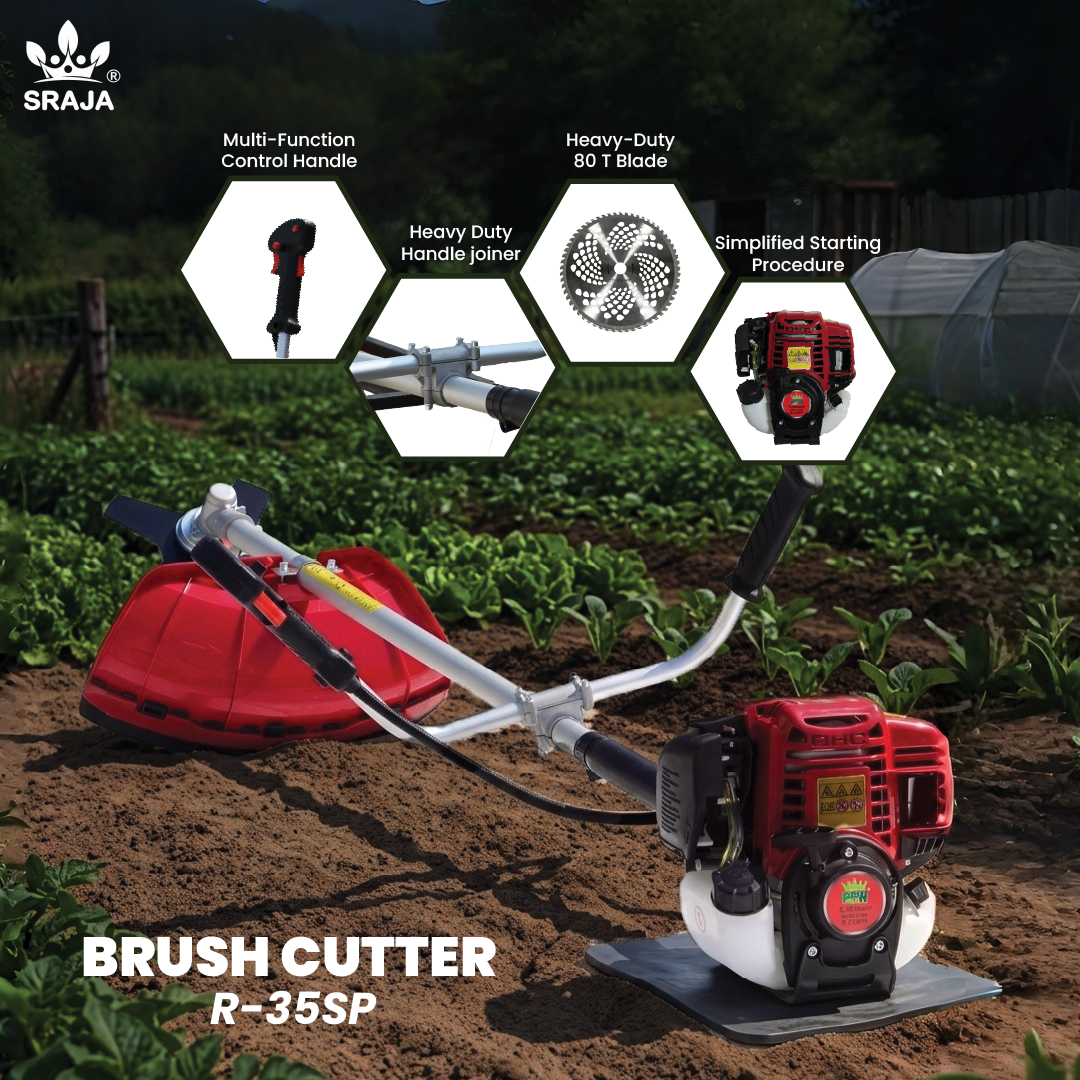 Sraja 35cc Side Pack Brush Cutter 2-Stroke