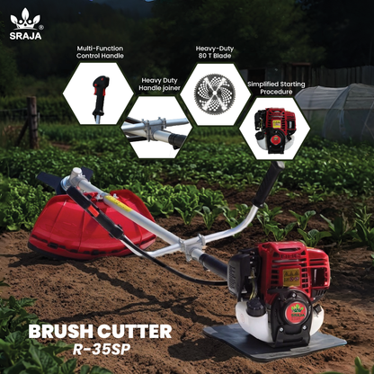 Sraja 35cc Side Pack Brush Cutter 4-Stroke
