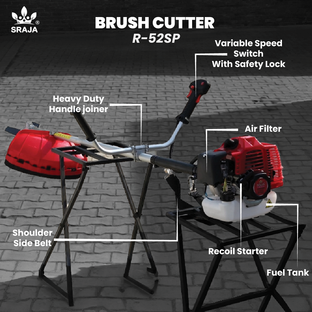 Sraja 52cc Side Pack Brush Cutter 4-Stroke