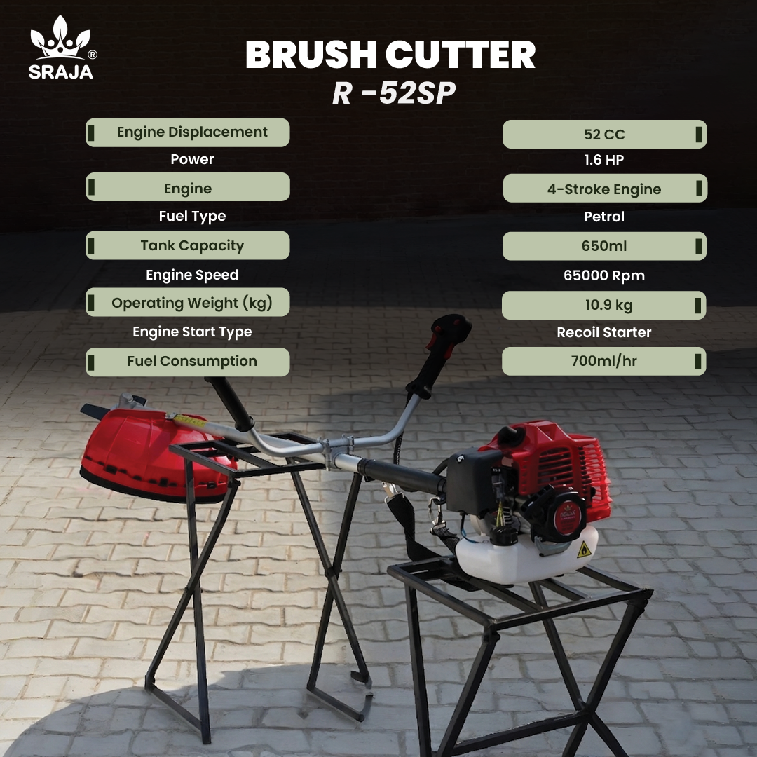 Sraja 52cc Side Pack Brush Cutter 4-Stroke