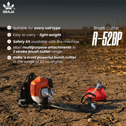 Sraja 52cc Back Pack Brush Cutter 2-Stroke