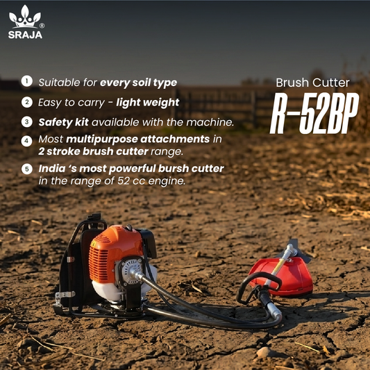 Sraja 52cc Back Pack Brush Cutter 2-Stroke